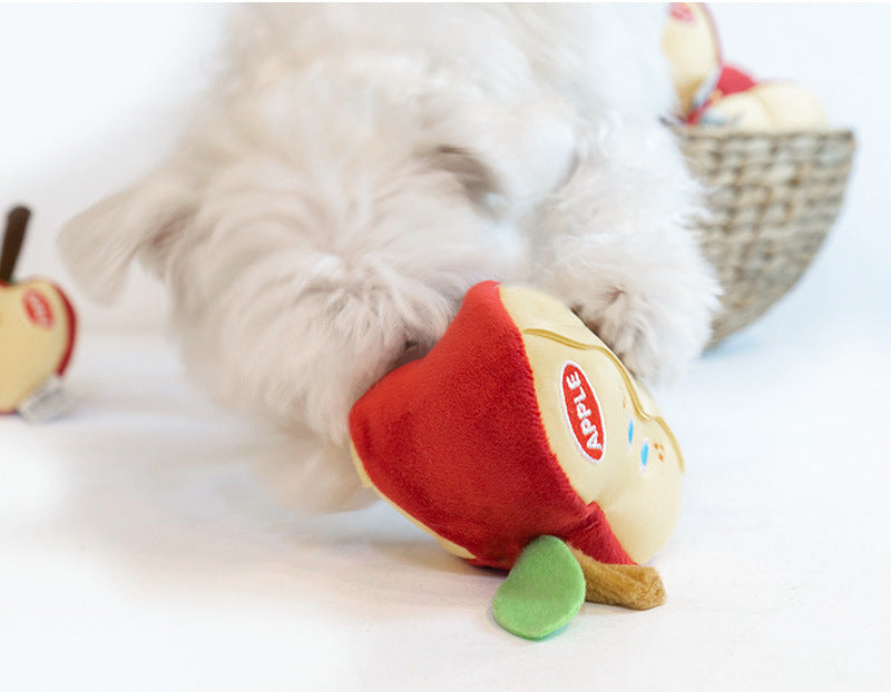 Apple Squeaky Dog Toy