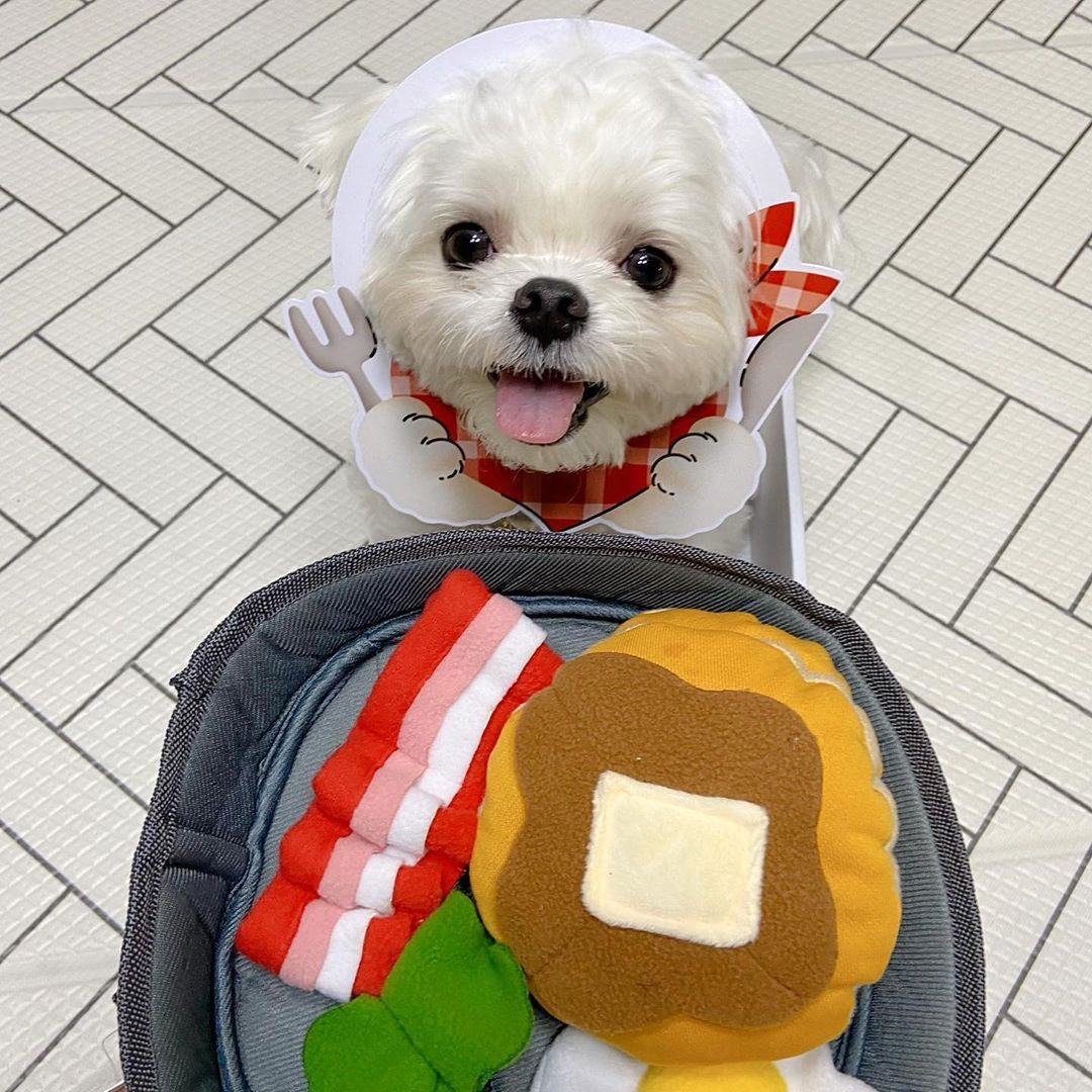 Pancake Breakfast Squeaky Dog Toy